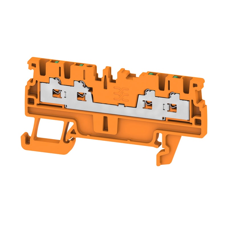 WEIDMULLER - Morsettiera passante, SNAP IN, arancione, 1.5 mm², 17.5 A, 500 V, Numero di collegamenti: 4