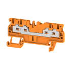 WEIDMULLER - Morsettiera passante, SNAP IN, arancione, 1.5 mm², 17.5 A, 500 V, Numero di collegamenti: 4