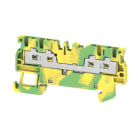 WEIDMULLER - Morsetto PE, SNAP IN, Verde/giallo, 1.5 mm², 500 V, Numero di collegamenti: 4, Numero di piani: 1, TS 35, V-0, Wemid
