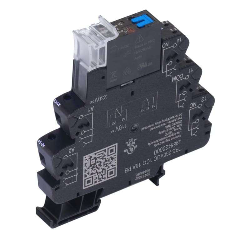 WEIDMULLER - Modulo a relè, 230 V UC ±5 %, LED verde, 1 Contatto di scambio (AgNi) , 250 V AC, 16 A, Collegamento a vite