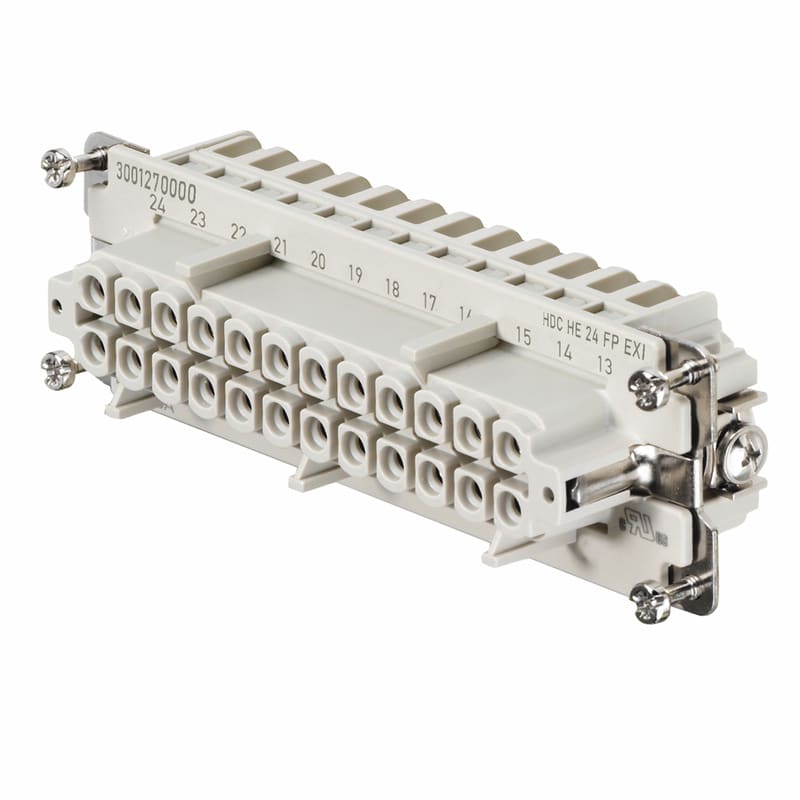 WEIDMULLER - Inserto di contatto (Connettori a innesto industriali), Femmina, 500 V, 5 A, Numero di poli: 24, PUSH IN, Dimensioni di installazione: 8