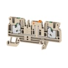 WEIDMULLER - Morsetto sezionatore di prova, SNAP IN, Beige scuro, 2.5 mm², 20 A, 500 V, Numero di collegamenti: 2, Numero di piani: 1