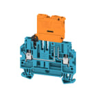 WEIDMULLER - Morsetto sezionatore di prova, Collegamento a vite, blu, 4 mm², 20 A, 500 V, Numero di collegamenti: 2, Numero di piani: 1