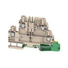WEIDMULLER - Morsetto componibile a più piani, Collegamento a vite, Beige scuro, 4 mm², 500 V, Numero di collegamenti: 5, Numero di piani: 3, TS 35, V-0