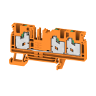 WEIDMULLER - Morsettiera passante, SNAP IN, arancione, 4 mm², 32 A, 1000 V, Numero di collegamenti: 3