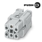 WEIDMULLER - Inserto di contatto (Connettori a innesto industriali), Femmina, 230 V, 16 A, Numero di poli: 5, PUSH IN con attuatore, Dimensioni di installazione: 1