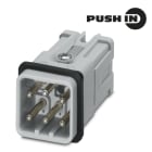 WEIDMULLER - Inserto di contatto (Connettori a innesto industriali), Maschio, 230 V, 16 A, Numero di poli: 5, PUSH IN con attuatore, Dimensioni di installazione: 1