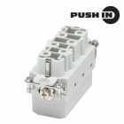 WEIDMULLER - Inserto di contatto (Connettori a innesto industriali), Femmina, 400 V, 35 A, Numero di poli: 6, PUSH IN con attuatore, Dimensioni di installazione: 6