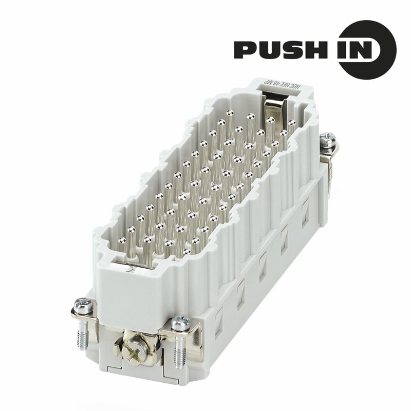 WEIDMULLER - Inserto di contatto (Connettori a innesto industriali), Maschio, 500 V, 16 A, Numero di poli: 46, PUSH IN con attuatore, Dimensioni di installazione: