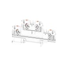 WEIDMULLER - Morsetto componibile a più piani, PUSH IN, bianco, 2.5 mm², 800 V, Numero di collegamenti: 4, Numero di piani: 2, TS 35, V-0