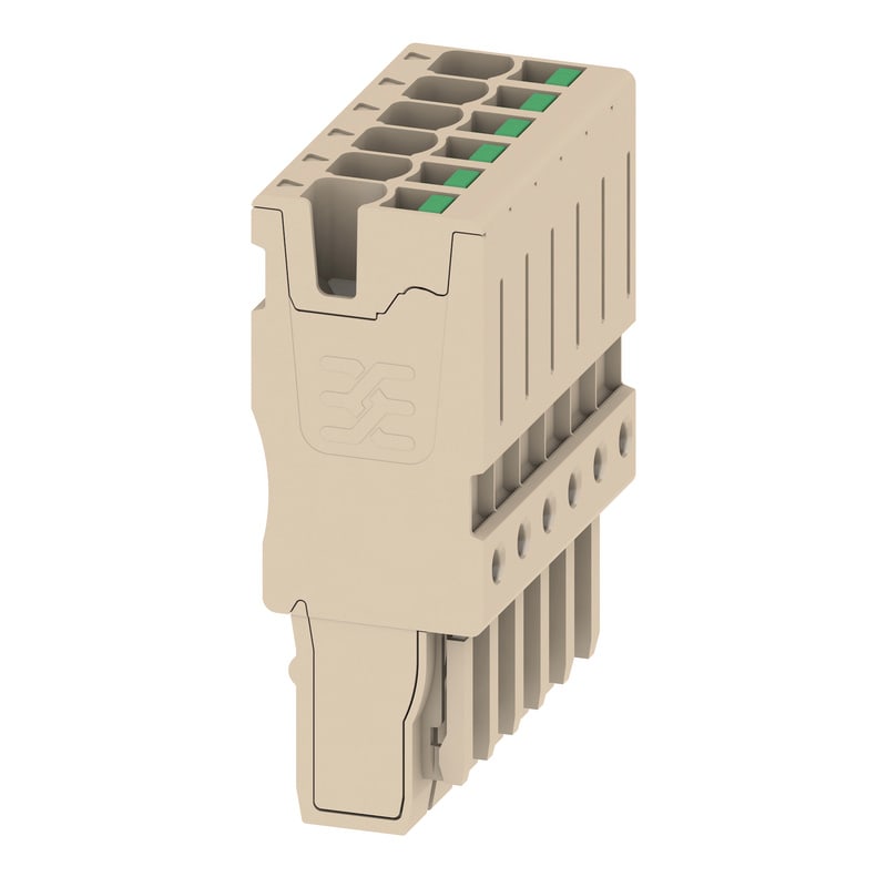 WEIDMULLER - Connettore (Morsetto), SNAP IN, 2.5 mm², 24 A, 800 V, Numero di collegamenti: 6, Numero di poli: 6, Larghezza: 30.6 mm