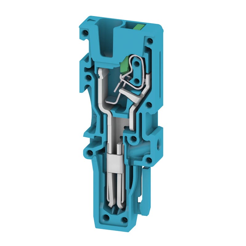 WEIDMULLER - Connettore (Morsetto), SNAP IN, 2.5 mm², 24 A, 800 V, Numero di collegamenti: 1, Numero di poli: 1, Larghezza: 5.1 mm
