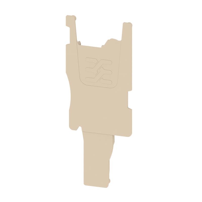 WEIDMULLER - Piastra terminale per morsetti, Beige scuro, Posizione verticale: 16.5 mm, Larghezza: 0.55 mm, V-0, Wemid, bloccabile: Sì