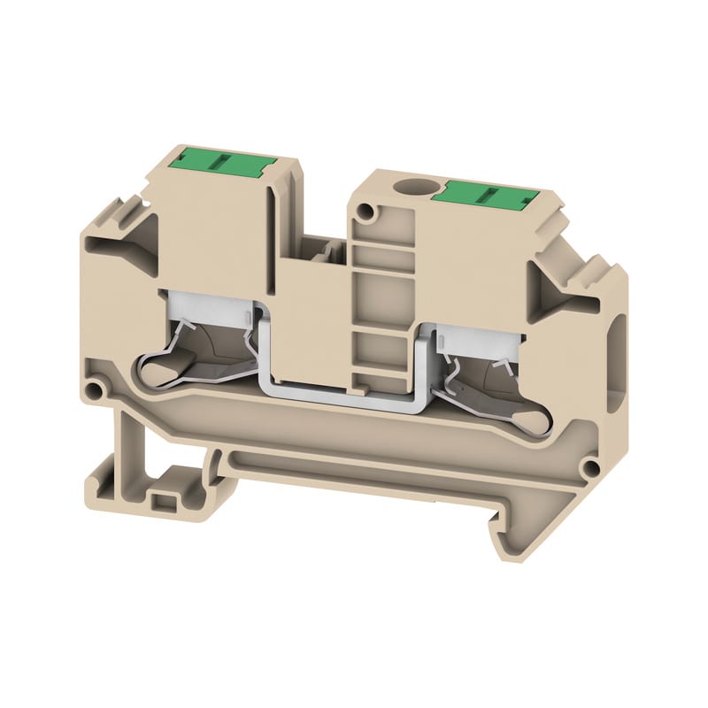 WEIDMULLER - Morsettiera passante, SNAP IN, Beige scuro, 6 mm², 41 A, 1000 V, Numero di collegamenti: 2