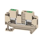 WEIDMULLER - Morsettiera passante, SNAP IN, Beige scuro, 6 mm², 41 A, 1000 V, Numero di collegamenti: 2