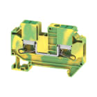 WEIDMULLER - Morsetto PE, SNAP IN, Verde/giallo, 6 mm², 1000 V, Numero di collegamenti: 2, Numero di piani: 1, TS 35, V-0, Wemid