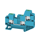 WEIDMULLER - Morsettiera passante, SNAP IN, blu, 6 mm², 41 A, 1000 V, Numero di collegamenti: 3