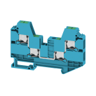 WEIDMULLER - Morsettiera passante, SNAP IN, blu, 6 mm², 41 A, 1000 V, Numero di collegamenti: 4