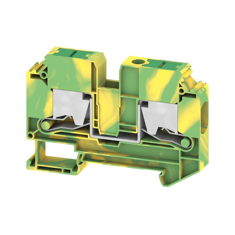 WEIDMULLER - Morsetto PE, SNAP IN, Verde/giallo, 10 mm², 1000 V, Numero di collegamenti: 2, Numero di piani: 1, TS 35, V-0, Wemid
