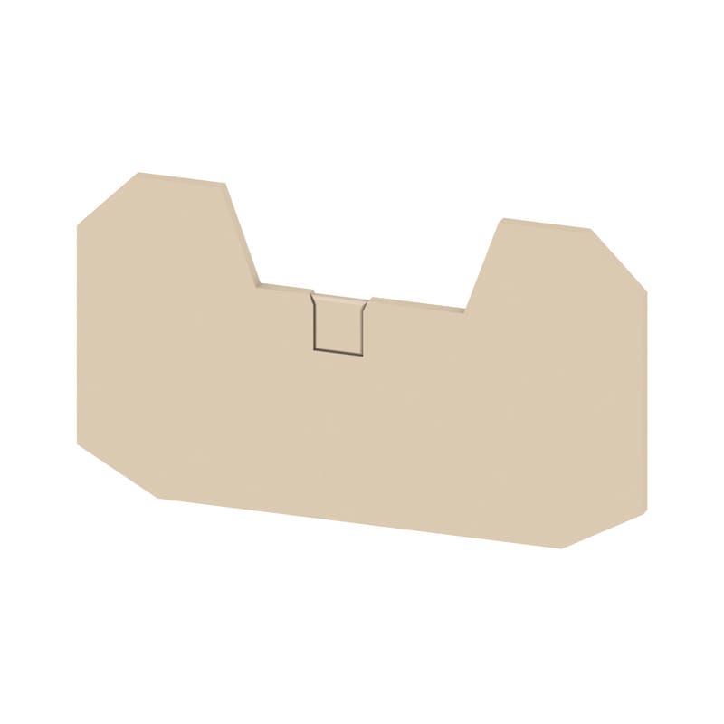 WEIDMULLER - Piastra terminale per morsetti, Beige scuro, Posizione verticale: 90.6 mm, Larghezza: 2.2 mm, V-0, Wemid, bloccabile: Sì
