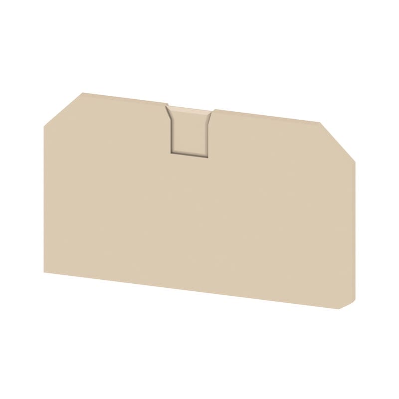 WEIDMULLER - Piastra terminale per morsetti, Beige scuro, Posizione verticale: 42.6 mm, Larghezza: 2.2 mm, V-0, Wemid, bloccabile: Sì