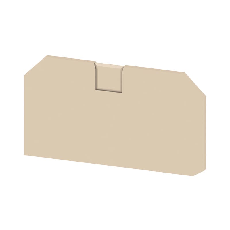 WEIDMULLER - Piastra terminale per morsetti, Beige scuro, Posizione verticale: 77.2 mm, Larghezza: 2.2 mm, V-0, Wemid, bloccabile: Sì
