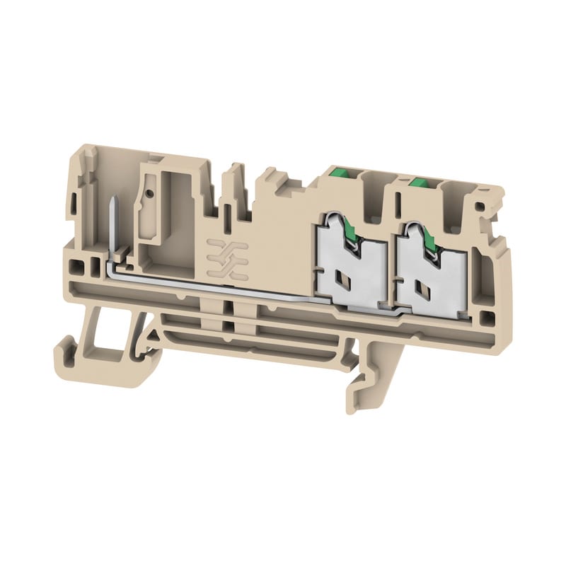 WEIDMULLER - Morsetto innestabile, SNAP IN, Beige scuro, 2.5 mm², 24 A, Numero di collegamenti: 3, Numero di piani: 1, TS 35