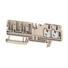 WEIDMULLER - Morsetto innestabile, SNAP IN, Beige scuro, 2.5 mm², 24 A, Numero di collegamenti: 4, Numero di piani: 1, TS 35