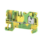 WEIDMULLER - Morsetto innestabile, SNAP IN, Verde/giallo, 2.5 mm², Numero di collegamenti: 2, Numero di piani: 1, TS 35