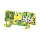 WEIDMULLER - Morsetto innestabile, SNAP IN, Verde/giallo, 2.5 mm², Numero di collegamenti: 3, Numero di piani: 1, TS 35