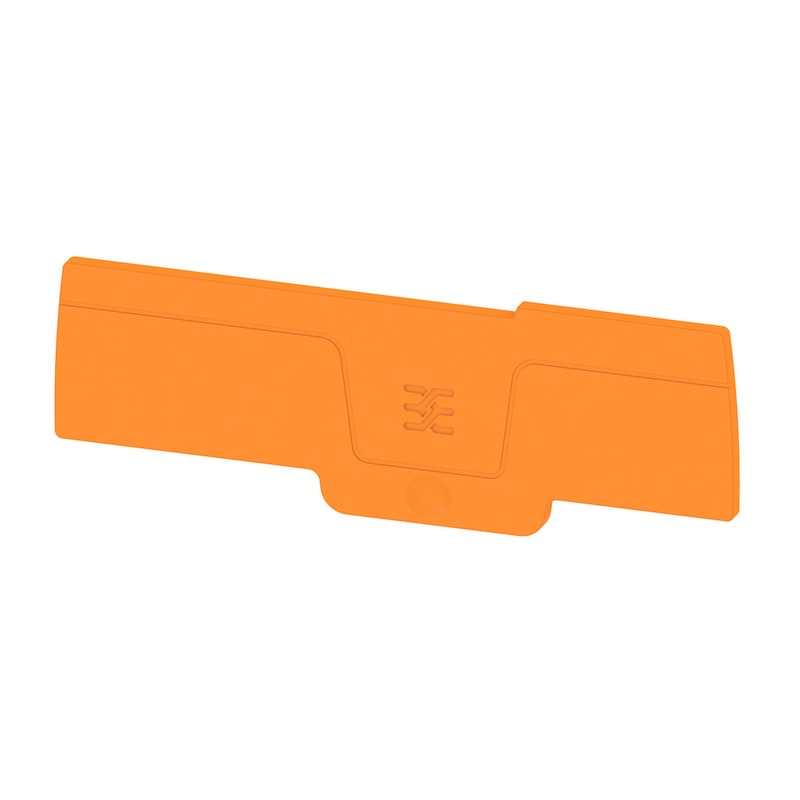 WEIDMULLER - Piastra terminale per morsetti, arancione, Posizione verticale: 89.95 mm, Larghezza: 2.05 mm, V-0, Wemid, bloccabile: Sì