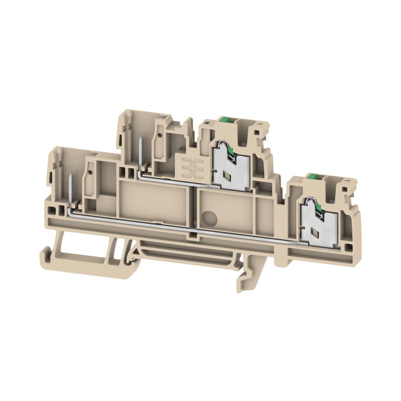 WEIDMULLER - Morsetto innestabile, SNAP IN, Beige scuro, 2.5 mm², 22 A, Numero di collegamenti: 4, Numero di piani: 2, TS 35