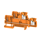 WEIDMULLER - Morsetto innestabile, SNAP IN, arancione, 2.5 mm², 22 A, Numero di collegamenti: 4, Numero di piani: 2, TS 35