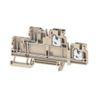 WEIDMULLER - Morsetto innestabile, SNAP IN, Beige scuro, 2.5 mm², 22 A, Numero di collegamenti: 4, Numero di piani: 2, TS 35