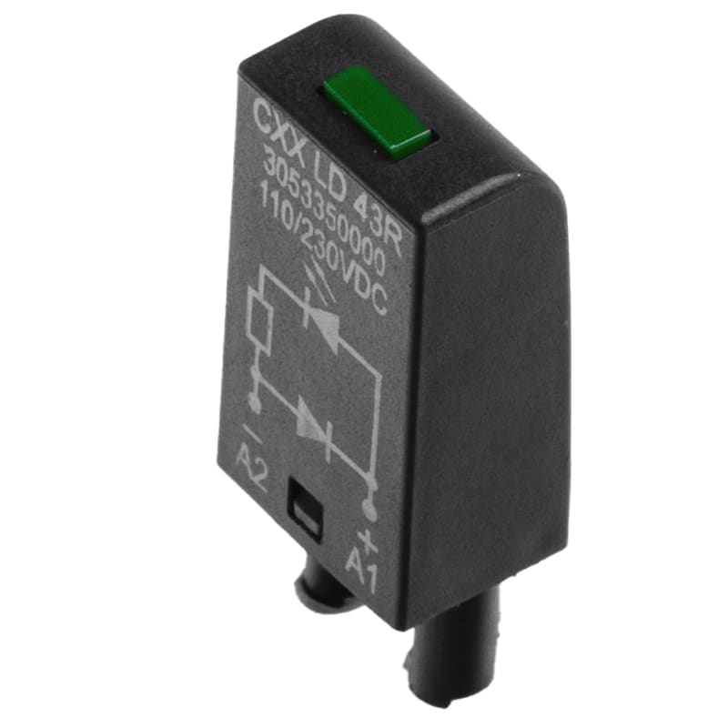 WEIDMULLER - Circuito di sicurezza (Relè), CUBESERIES, 110…230 V DC, Diodo a corsa libera, Indicatore di stato: LED verde