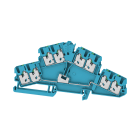 WEIDMULLER - Morsetto componibile a più piani, SNAP IN, blu, 2.5 mm², 800 V, Numero di collegamenti: 8, Numero di piani: 2, TS 35, V-0