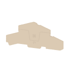 WEIDMULLER - Piastra terminale per morsetti, Beige scuro, Posizione verticale: 126 mm, Larghezza: 5.1 mm, V-0, Wemid, bloccabile: Sì