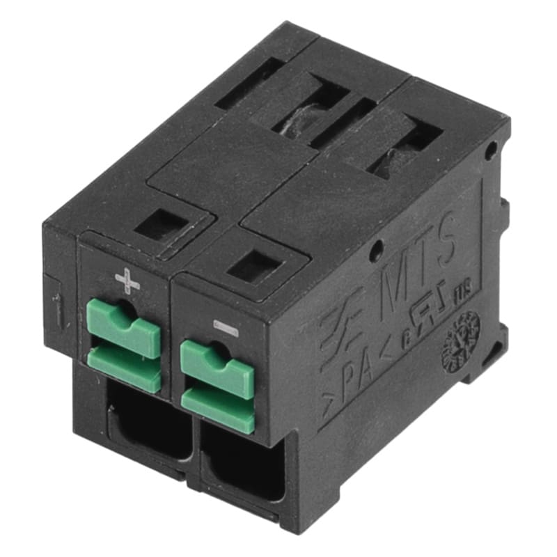 WEIDMULLER - Morsetto per circuito stampato, 320 V, 32 A, Passo in mm: 5.00, 4 mm², Numero di poli: 2, SNAP IN con tasto di attivazione, Collegamento a saldare THT