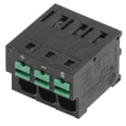 WEIDMULLER - Morsetto per circuito stampato, 320 V, 32 A, Passo in mm: 5.00, 4 mm², Numero di poli: 3, SNAP IN con tasto di attivazione, Collegamento a saldare THT