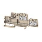 WEIDMULLER - Morsetto innestabile, SNAP IN, Beige scuro, 2.5 mm², 24 A, 800 V, Numero di collegamenti: 6, Numero di piani: 2, TS 35