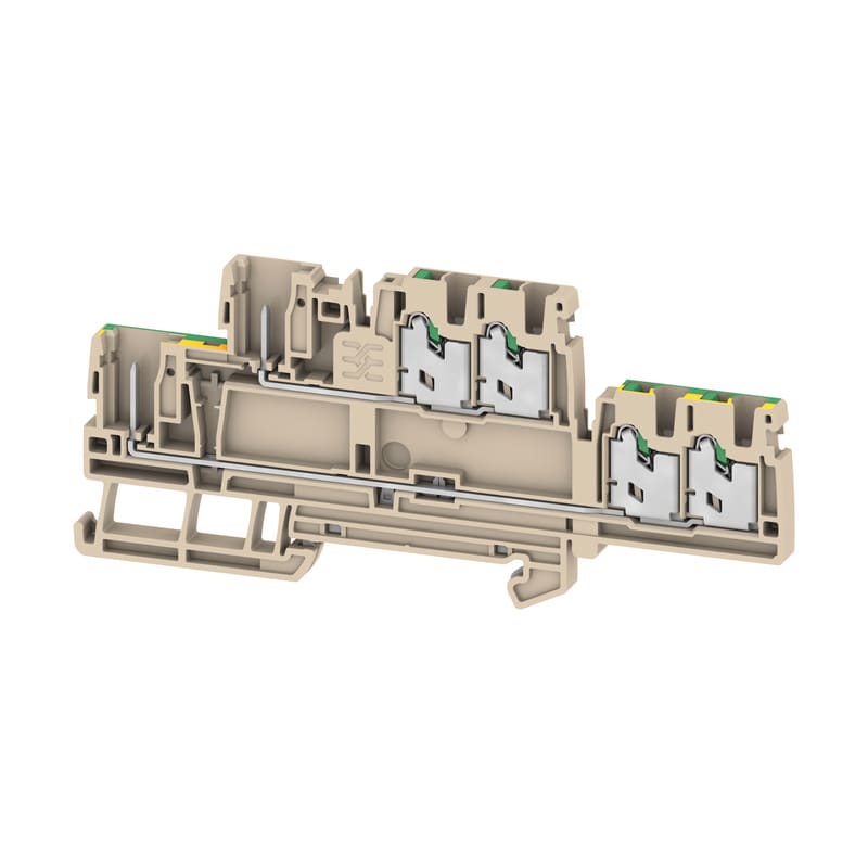 WEIDMULLER - Morsetto innestabile, SNAP IN, Beige scuro, 2.5 mm², 24 A, 800 V, Numero di collegamenti: 6, Numero di piani: 2, TS 35