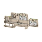 WEIDMULLER - Morsetto innestabile, SNAP IN, Beige scuro, 2.5 mm², 24 A, 800 V, Numero di collegamenti: 6, Numero di piani: 2, TS 35