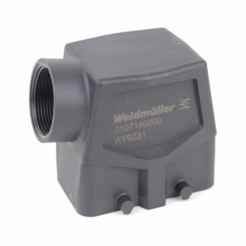 WEIDMULLER - Custodia connettori industriali, Entrata cavo laterale, Custodia connettore, Gancio trasversale in basso, Dimensioni di installazione: 4, IP65, in sta