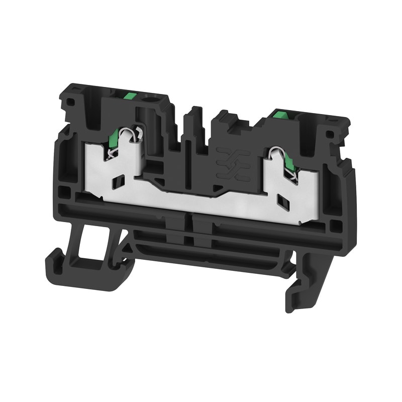 WEIDMULLER - Morsettiera passante, SNAP IN, nero, 2.5 mm², 24 A, 800 V, Numero di collegamenti: 2