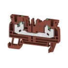 WEIDMULLER - Morsettiera passante, SNAP IN, marrone, 2.5 mm², 24 A, 800 V, Numero di collegamenti: 2