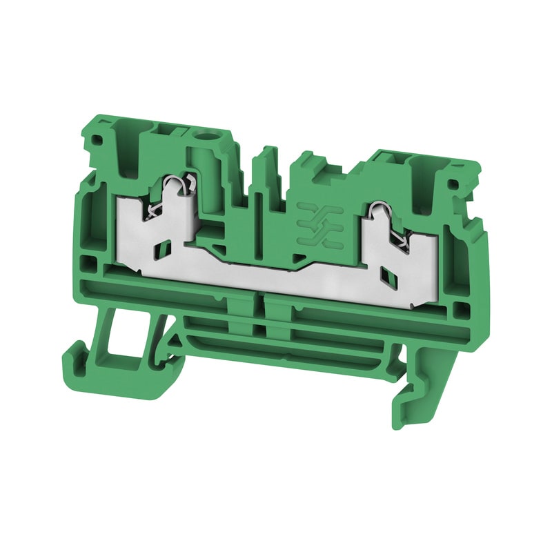 WEIDMULLER - Morsettiera passante, SNAP IN, verde, 2.5 mm², 24 A, 800 V, Numero di collegamenti: 2