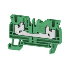 WEIDMULLER - Morsettiera passante, SNAP IN, verde, 2.5 mm², 24 A, 800 V, Numero di collegamenti: 2
