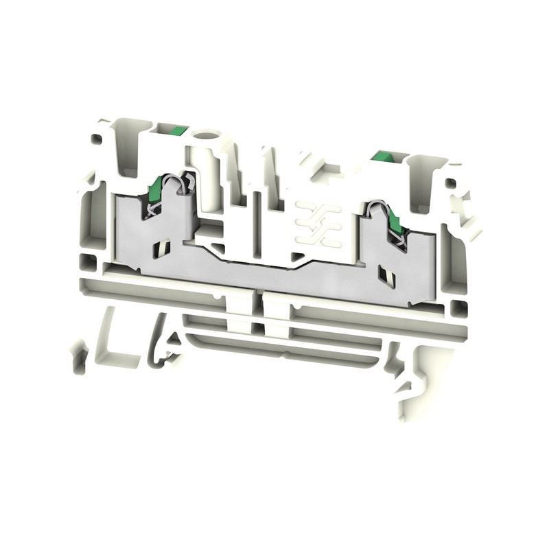 WEIDMULLER - Morsettiera passante, SNAP IN, bianco, 2.5 mm², 24 A, 800 V, Numero di collegamenti: 2
