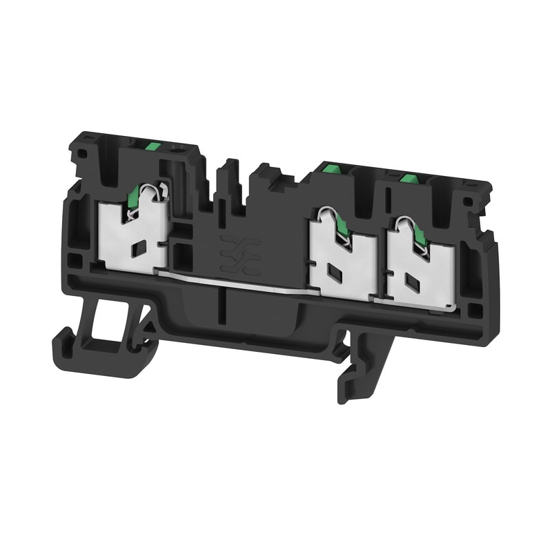 WEIDMULLER - Morsettiera passante, SNAP IN, nero, 2.5 mm², 24 A, 800 V, Numero di collegamenti: 3