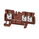 WEIDMULLER - Morsettiera passante, SNAP IN, marrone, 2.5 mm², 24 A, 800 V, Numero di collegamenti: 3